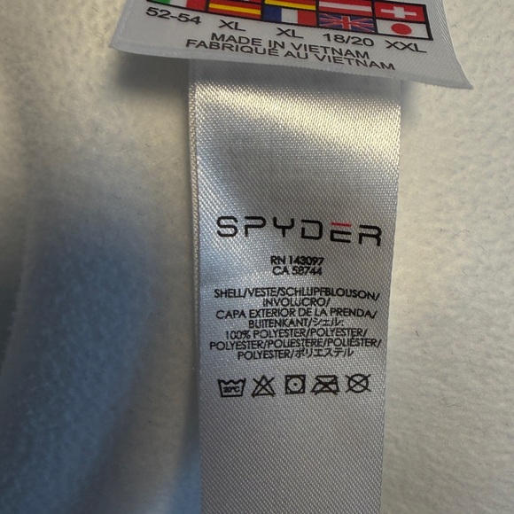 Spyder Essential Sweater Jacket Women's XL White Green Full Zip Rare Color - Picture 8 of 8